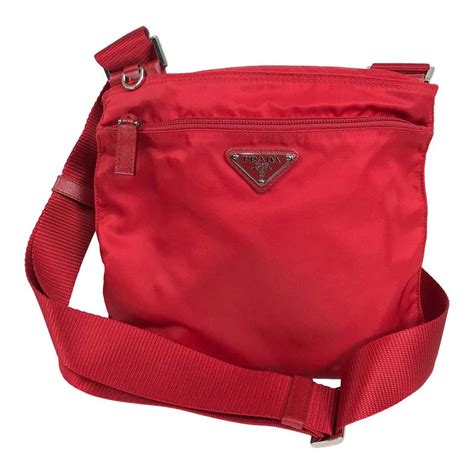 prada nylon messenger bag red|prada nylon crossbody messenger bag.